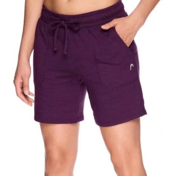 HEAD Blackberry Men's  Wine Heather Super soft Drawstring Shorts XS - Picture 1 of 8